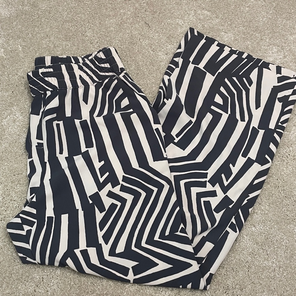 Ann Taylor loft geometric palazzo pants